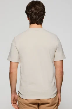 Polo Club T-Shirts*T-shirt microstructuré avec un monogramme brodé PC Gris clair