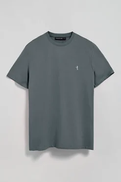 Polo Club T-Shirts*T-shirt basique à col rond et broderie Rigby Best Gris Pierre