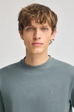 Polo Club T-Shirts*T-shirt en coton et lin à broderie Rigby Go Gris Pierre