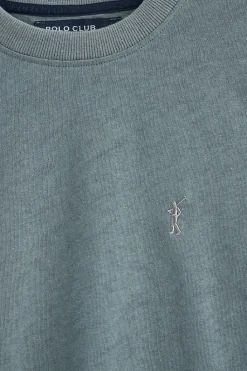 Polo Club T-Shirts*T-shirt en coton et lin à broderie Rigby Go Gris Pierre