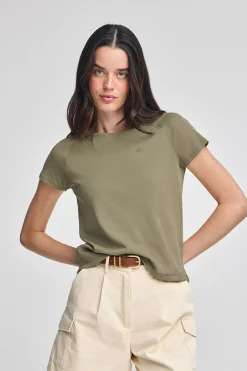 Polo Club T-Shirts*T-shirt Hesperia vert avec monogramme brodé Vert sauge
