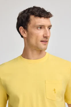 Polo Club T-Shirts*T-shirt jaune à manches courtes à poche avec broderie Rigby Best Jaune tendre