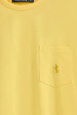 Polo Club T-Shirts*T-shirt jaune à manches courtes à poche avec broderie Rigby Best Jaune tendre