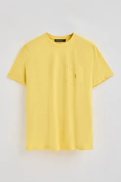 Polo Club T-Shirts*T-shirt jaune à manches courtes à poche avec broderie Rigby Best Jaune tendre