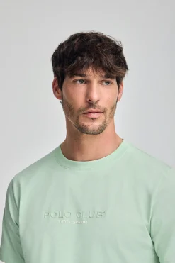 Polo Club T-Shirts*T-shirt à col ras du cou et logo caoutchouté Menthe