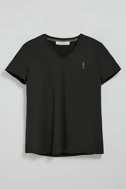 Polo Club T-Shirts*T-shirt à col en V avec broderie Rigby Best Noir