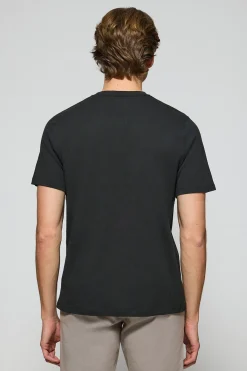 Polo Club T-Shirts*T-shirt à col ras cou et logo caoutchouté Noir