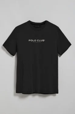 Polo Club T-Shirts*T-shirt à col ras cou et logo caoutchouté Noir