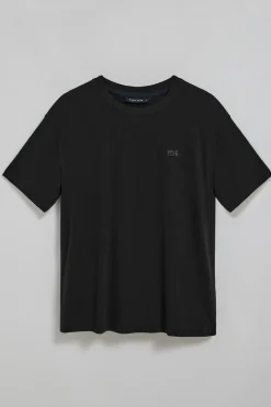 Polo Club T-Shirts*T-shirt à col ras cou et logo caoutchouté Noir