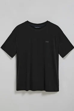 Polo Club T-Shirts*T-shirt à col ras cou et logo caoutchouté Noir