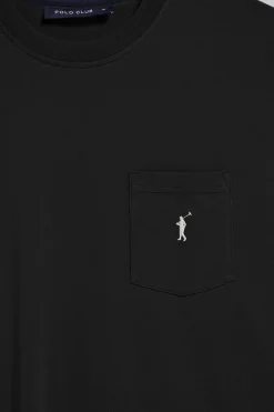 Polo Club T-Shirts*T-shirt à col ras du cou avec une poche et logo Rigby Go Noir