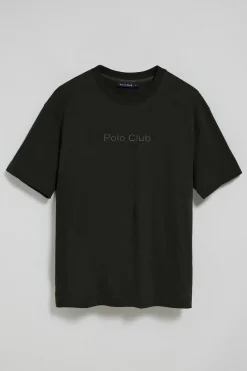 Polo Club T-Shirts*T-shirt à manches courtes et col ras du cou avec logo Noir