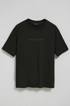 Polo Club T-Shirts*T-shirt à manches courtes et col ras du cou avec logo Noir
