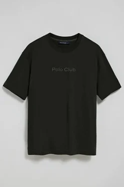 Polo Club T-Shirts*T-shirt à manches courtes et col ras du cou avec logo Noir