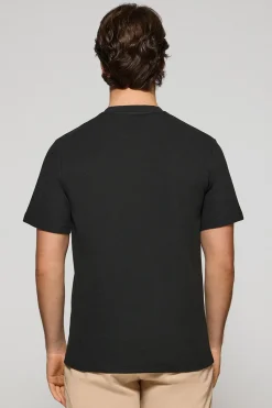 Polo Club T-Shirts*T-shirt microstructuré avec un monogramme brodé PC Noir