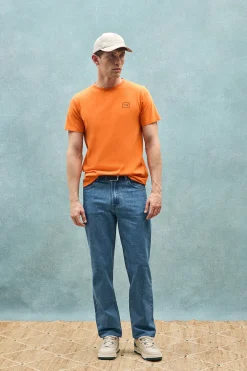 Polo Club T-Shirts*T-shirt garment dye avec détail Orange