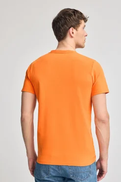 Polo Club T-Shirts*T-shirt garment dye avec détail Orange