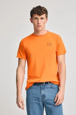 Polo Club T-Shirts*T-shirt garment dye avec détail Orange
