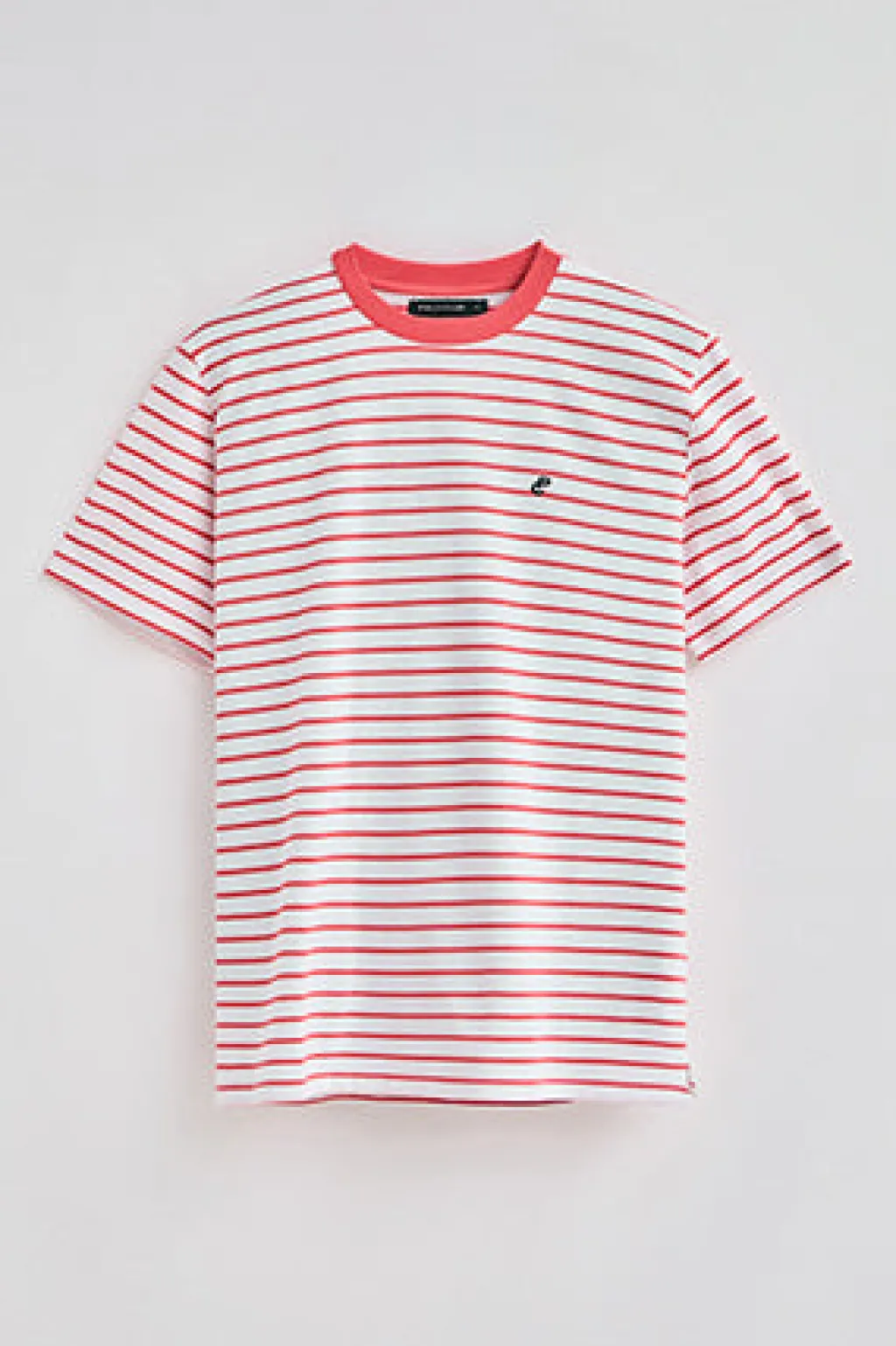 Polo Club T-Shirts*T-shirt rayé corail et beige avec monogramme brodé Coral