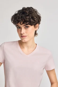 Polo Club T-Shirts*T-shirt à col en V avec broderie Rigby Best Rose