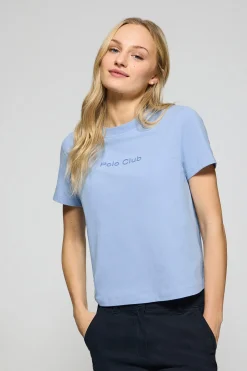 Polo Club T-Shirts*T-shirt Tori bleu eau avec logo Minimal Combo Bleu Aqua
