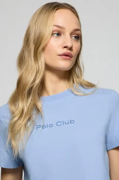 Polo Club T-Shirts*T-shirt Tori bleu eau avec logo Minimal Combo Bleu Aqua
