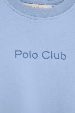 Polo Club T-Shirts*T-shirt Tori bleu eau avec logo Minimal Combo Bleu Aqua