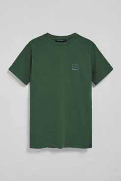 Polo Club T-Shirts*T-shirt vert à col ras cou teint sur le tissu et logo caoutchouté Vert chaud