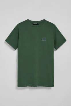 Polo Club T-Shirts*T-shirt vert à col ras cou teint sur le tissu et logo caoutchouté Vert chaud