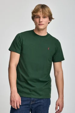 Polo Club T-Shirts*T-shirt à col ras du cou et broderie Rigby Go Vert Bouteille