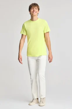 Polo Club T-Shirts*T-shirt vert citron à col ras du cou et Big Rigby Go caoutchouté Citron Vert