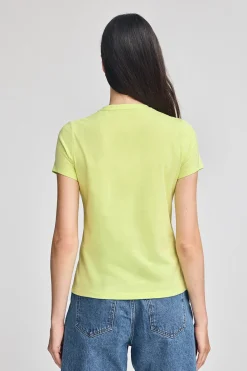 Polo Club T-Shirts*T-shirt vert citron à col rond et broderie Rigby Go Citron Vert
