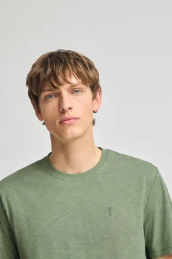 Polo Club T-Shirts*T-shirt en coton flammé à broderie Rigby Go Vert jade