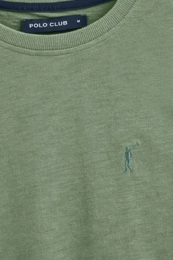 Polo Club T-Shirts*T-shirt en coton flammé à broderie Rigby Go Vert jade