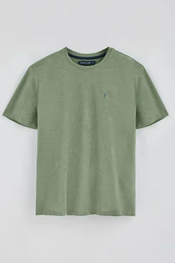 Polo Club T-Shirts*T-shirt en coton flammé à broderie Rigby Go Vert jade