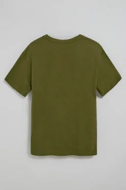 Polo Club T-Shirts*T-shirt vert à manches courtes et col ras du cou avec logo Kaki