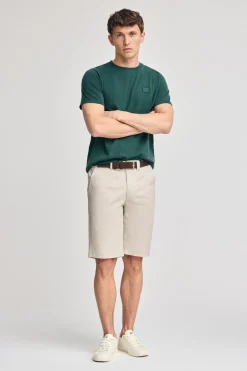 Polo Club T-Shirts*T-shirt vert émeraude garment dye avec détail Émeraude foncée