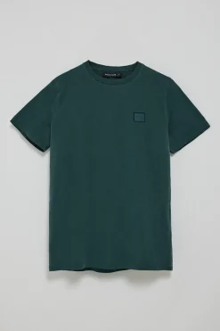 Polo Club T-Shirts*T-shirt vert émeraude garment dye avec détail Émeraude foncée