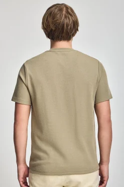 Polo Club T-Shirts*T-shirt vert microstructuré avec un monogramme brodé PC Vert sauge