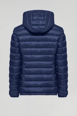 Polo Club Vestes*Veste Carla ultralight avec capuche et logo Bleu Marine