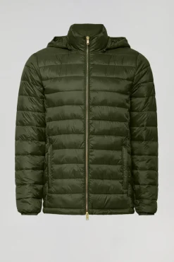 Polo Club Vestes*Veste Charles ultralight verte avec capuche et logo Vert forêt