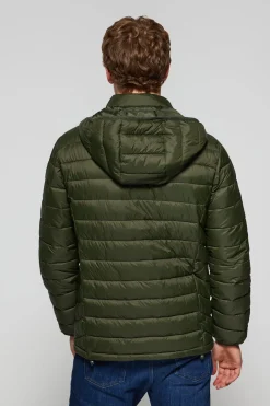 Polo Club Vestes*Veste Charles ultralight verte avec capuche et logo Vert forêt