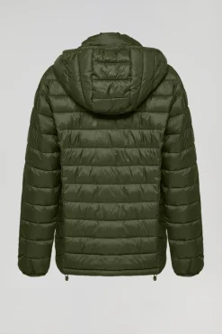 Polo Club Vestes*Veste Charles ultralight verte avec capuche et logo Vert forêt