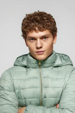 Polo Club Vestes*Veste Charles ultralight avec capuche et logo Vert jade