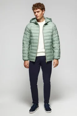 Polo Club Vestes*Veste Charles ultralight avec capuche et logo Vert jade