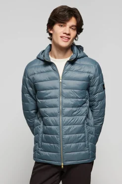 Polo Club Vestes*Veste Charles ultralight bleu avec capuche et logo Denim