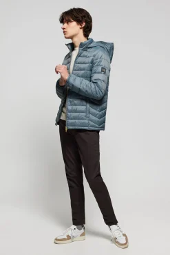 Polo Club Vestes*Veste Charles ultralight bleu avec capuche et logo Denim