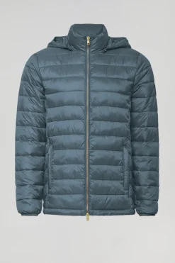 Polo Club Vestes*Veste Charles ultralight bleu avec capuche et logo Denim