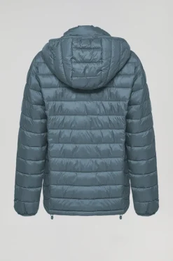 Polo Club Vestes*Veste Charles ultralight bleu avec capuche et logo Denim