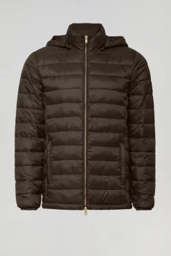 Polo Club Vestes*Veste Charles ultralight marron avec capuche et logo Marron foncé